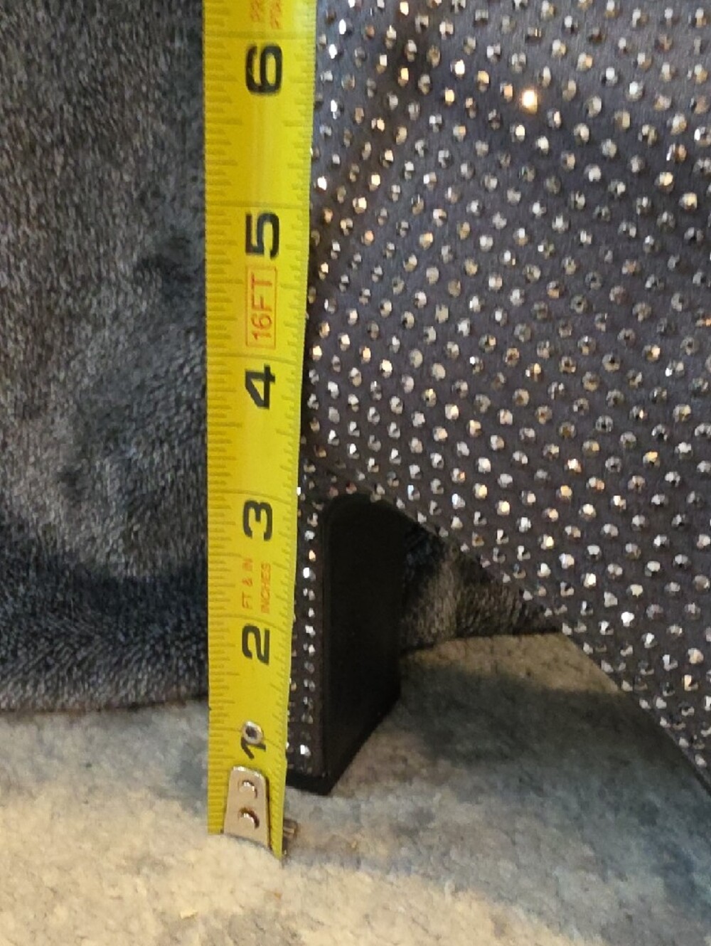 A New Day Women's Sparkle Ankle Boots - Grey Rhinestone Pointed Toe - Picture 4 of 4